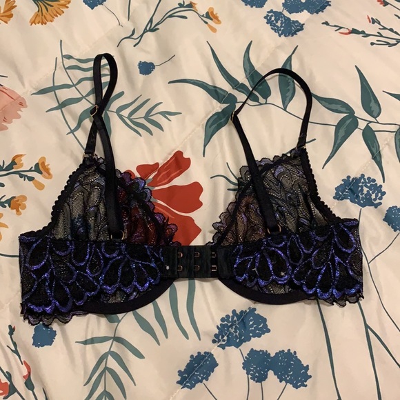 Savage X Fenty iridescent unlined lace Demi bra - Picture 2 of 3